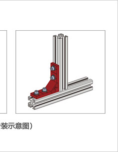 單槽鋁型材強力角件安裝示意圖